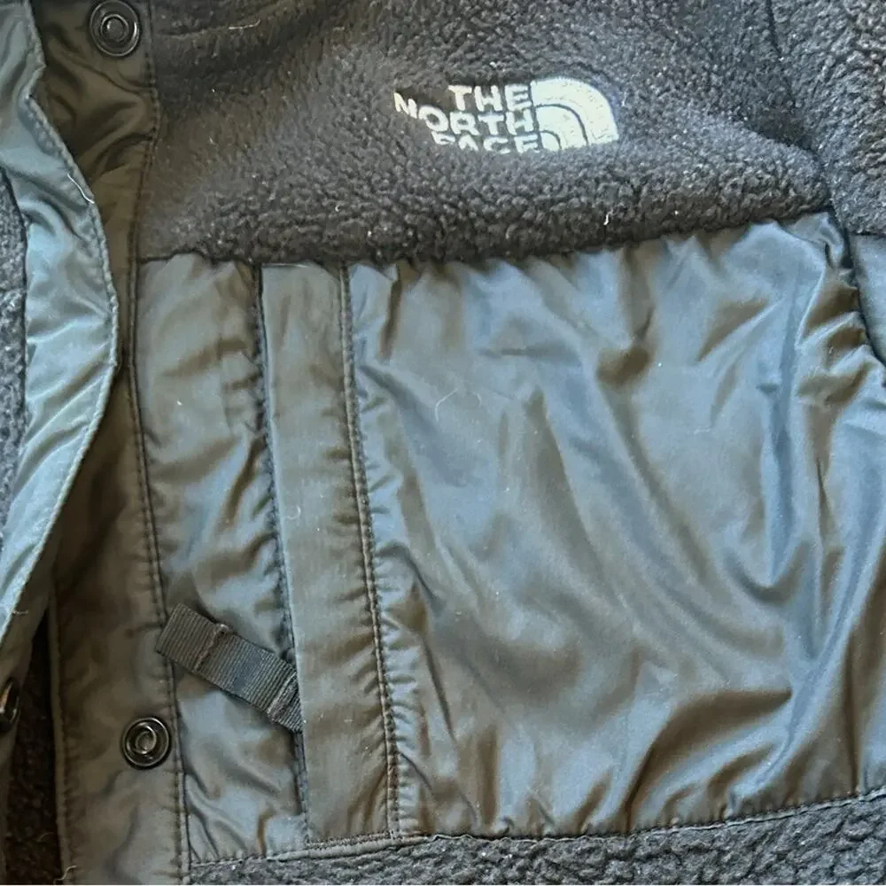 The North Face Girls Mash-Up Fleece Jacket – All Black – Size Large